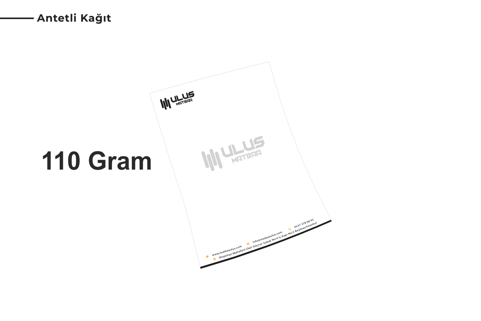 Antetli Kağıt-Antetli Kağıt A4 110 Gram